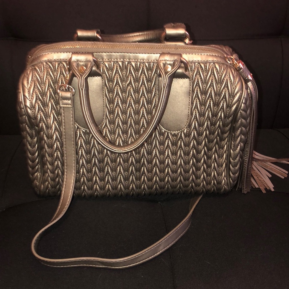 Bronze purse with tassels